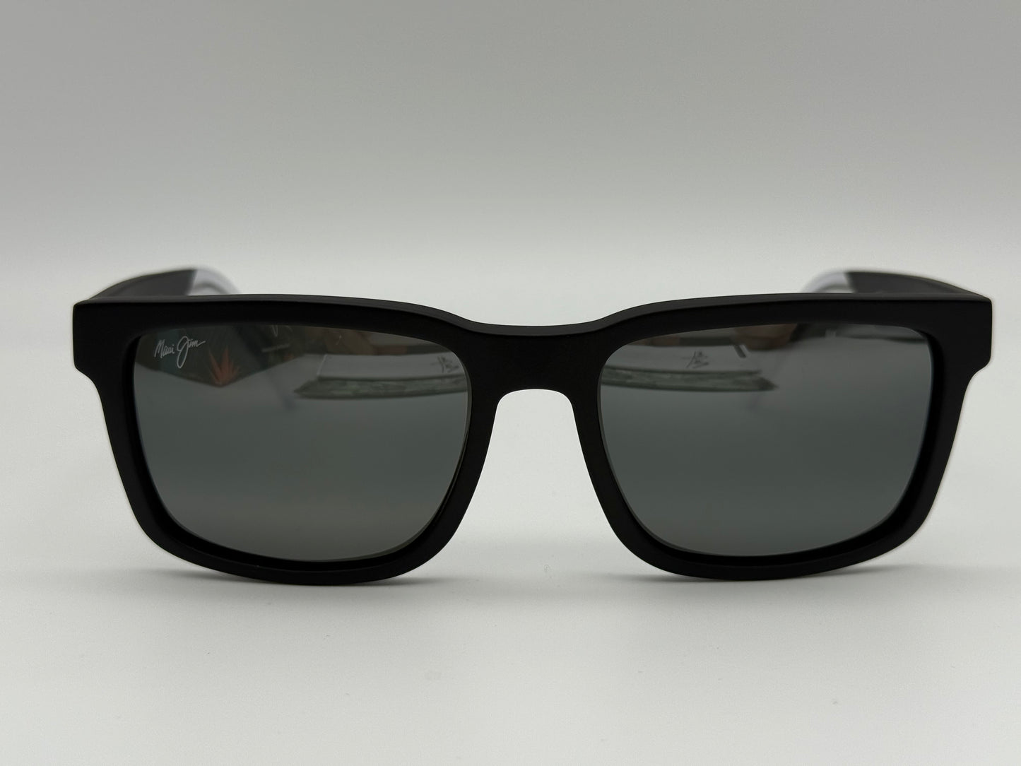 Maui Jim Stone Shack 55mm Matt Black - Crystal / Neutral Gray Bi Gradient Mirror Polarized NEW