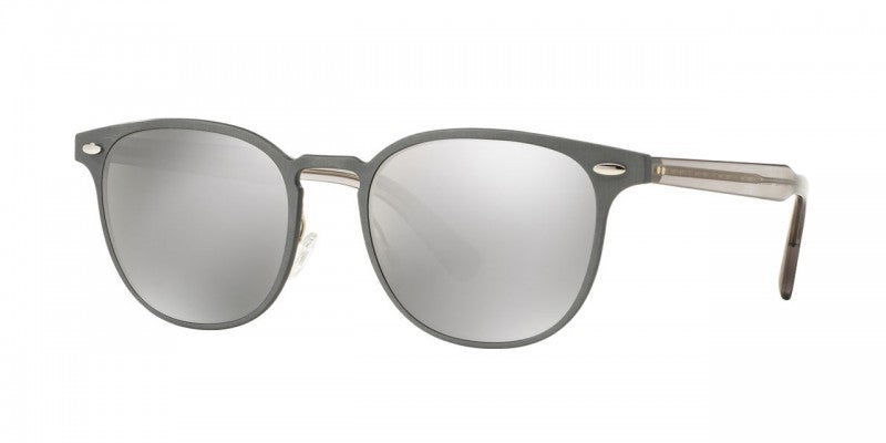 Oliver Peoples Sheldrake Metal 54mm OV 1179 s 52286G Brushed Gunmetal  / Silver Mirror Lens Preowned
