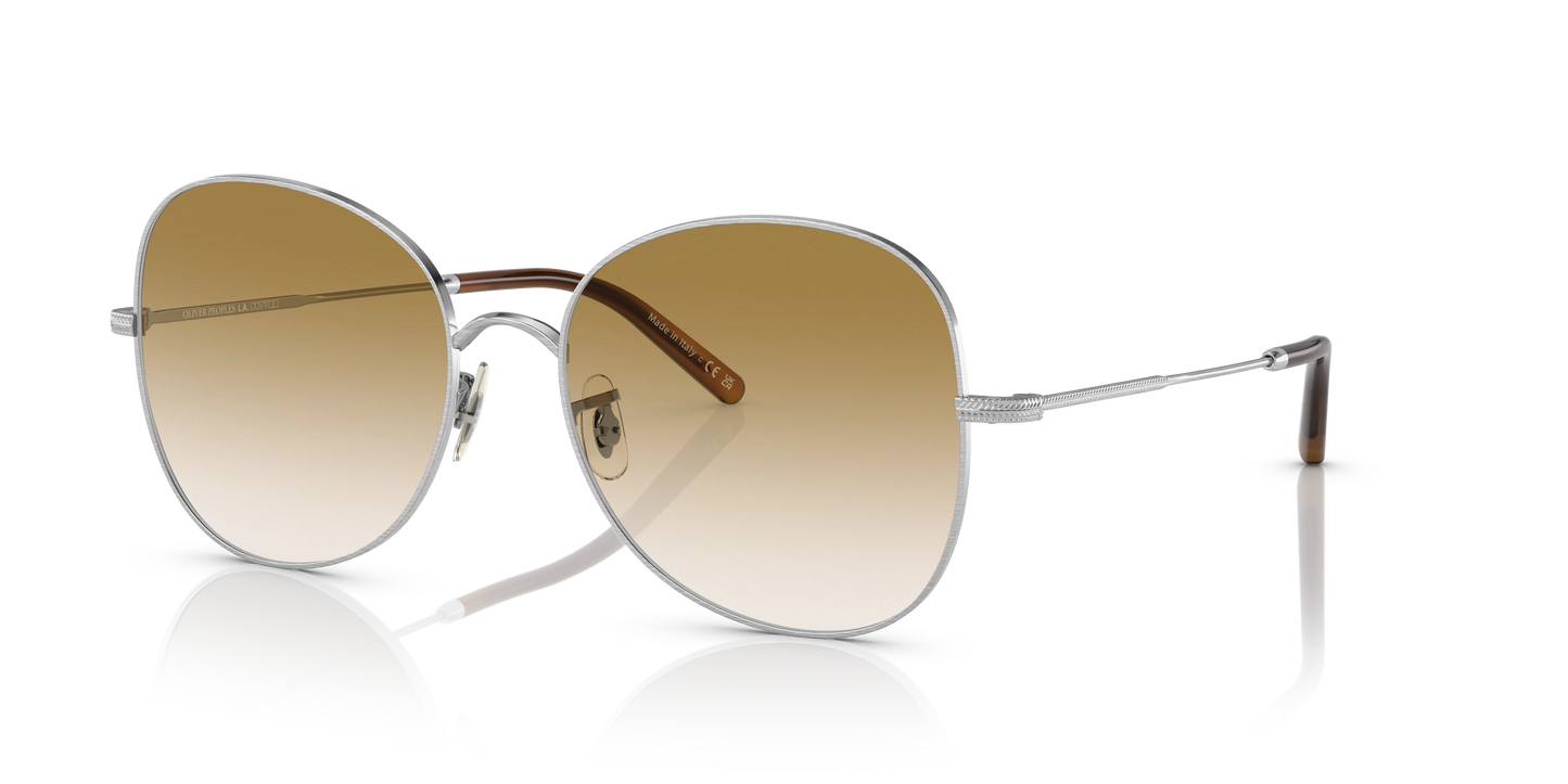 Oliver Peoples Eliane 56mm Silver / Demo Honey Gradient OV 1313 Italy NEW