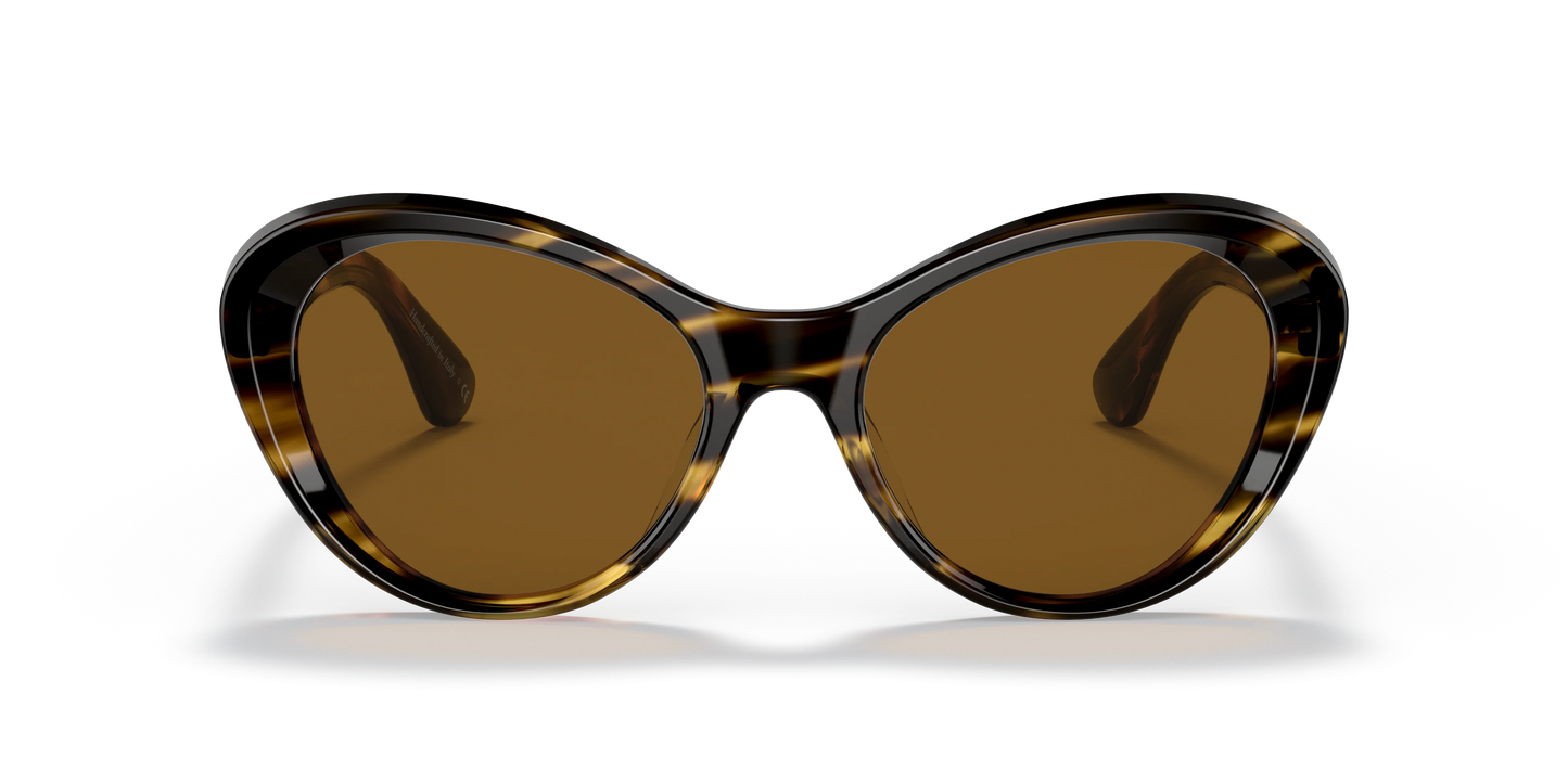 Oliver Peoples Zarene 55mm Cocobolo / Brown Polarized OV 5420 SU 100383 Italy NEW