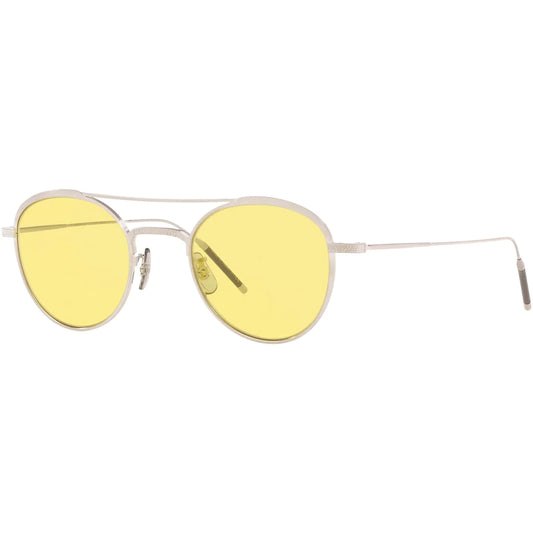 Oliver Peoples TK 2 Takumi 47mm OV 1275 5254 Brushed Silver / Yellow Wash Japan NEW