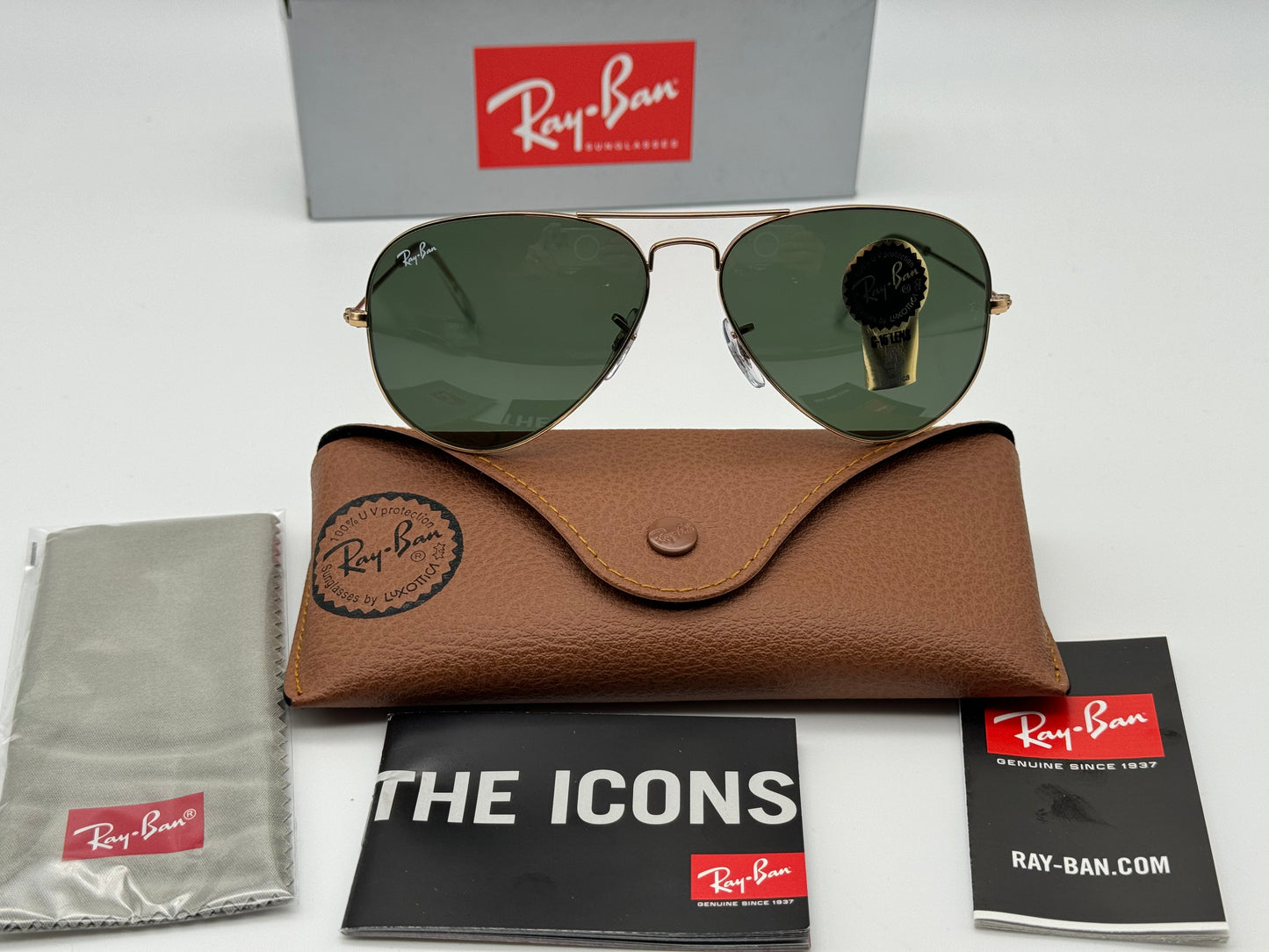Ray ban green gold shop