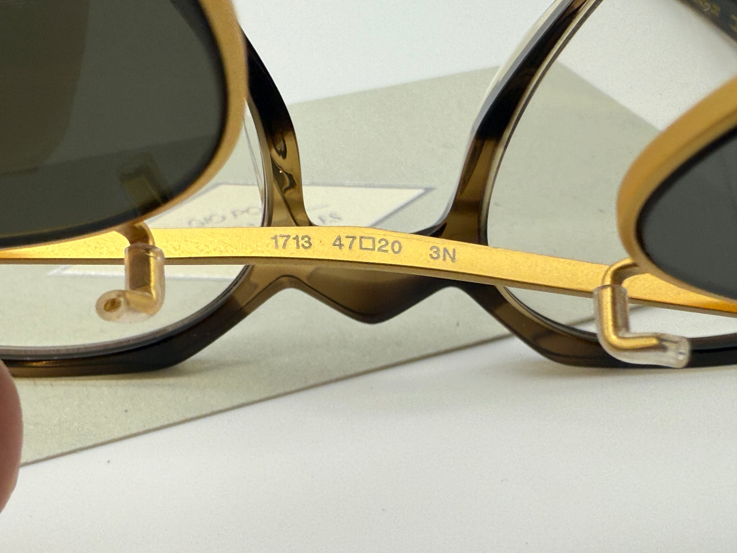 Oliver Peoples G. Ponti 5 47mm G.P Tortoise with G-15 / Gold  Clip Brown Antique Gold clip OV 5489 1713 Itlay NEW