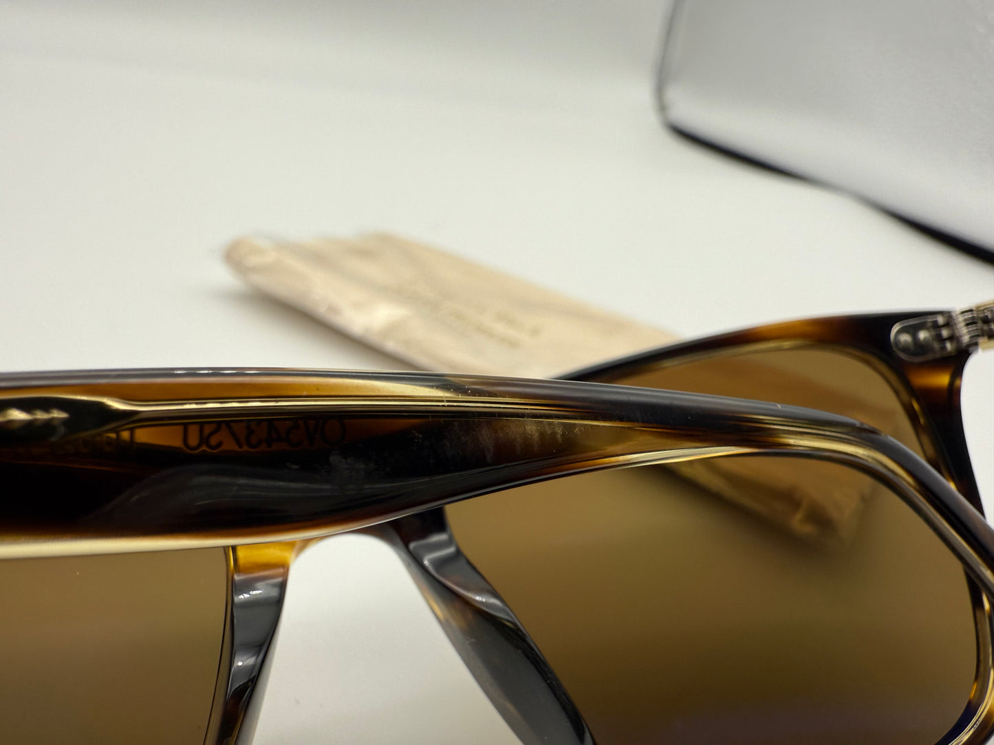 Oliver Peoples Ollis Sun 54mm OV 5437SU Cocobolo/True Brown Polarized 1003/57 made in Italy Sunglasses Preowned