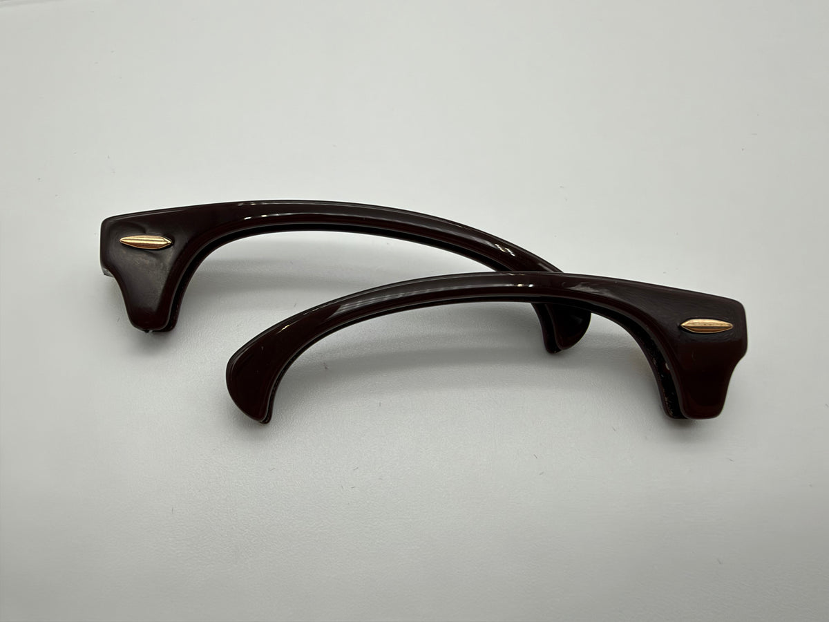 Genuine Ray Ban RB3016 Clubmaster Replacement Brown / Gold Front Browbars 51mm Authentic NEW