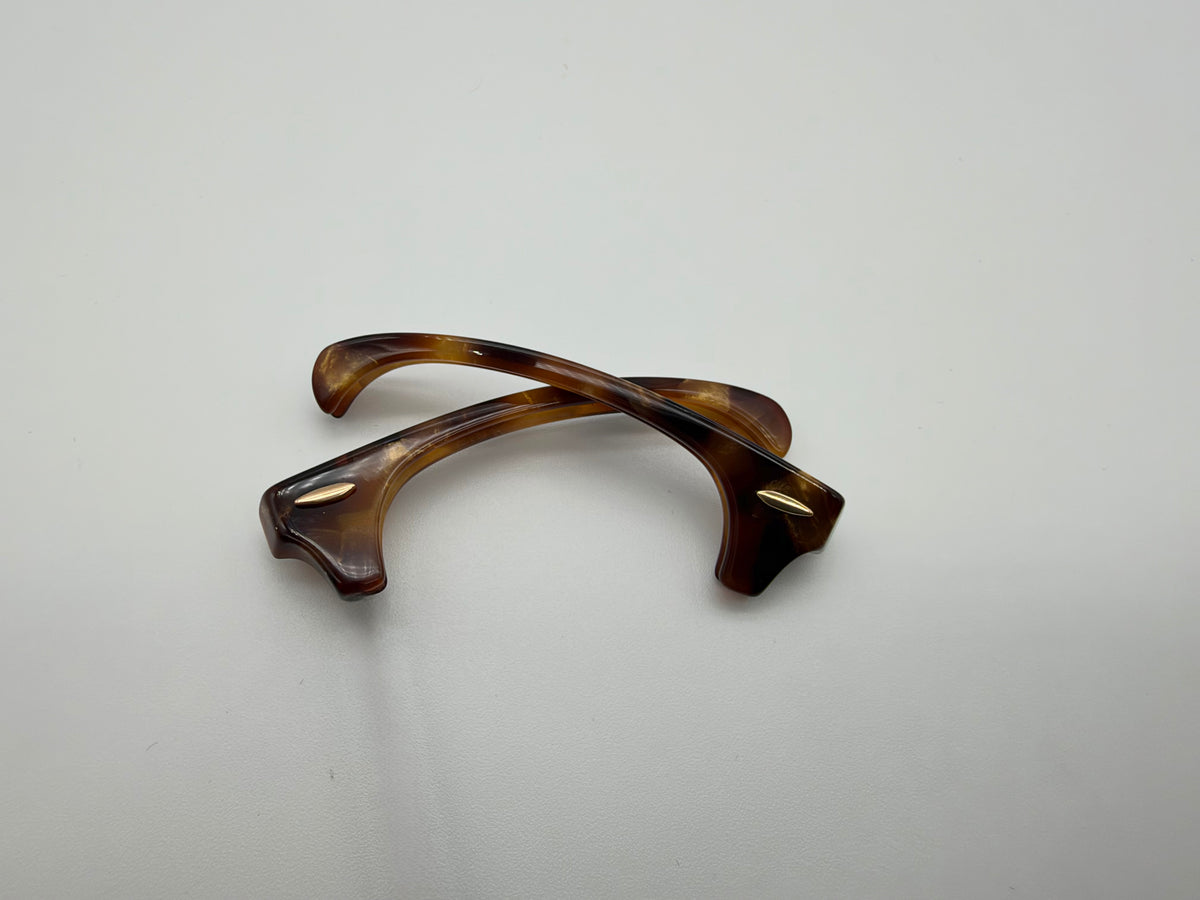 Genuine Ray Ban RB3016 Clubmaster Replacement Gold Fleck / Gold Front Browbars 51mm Authentic NEW