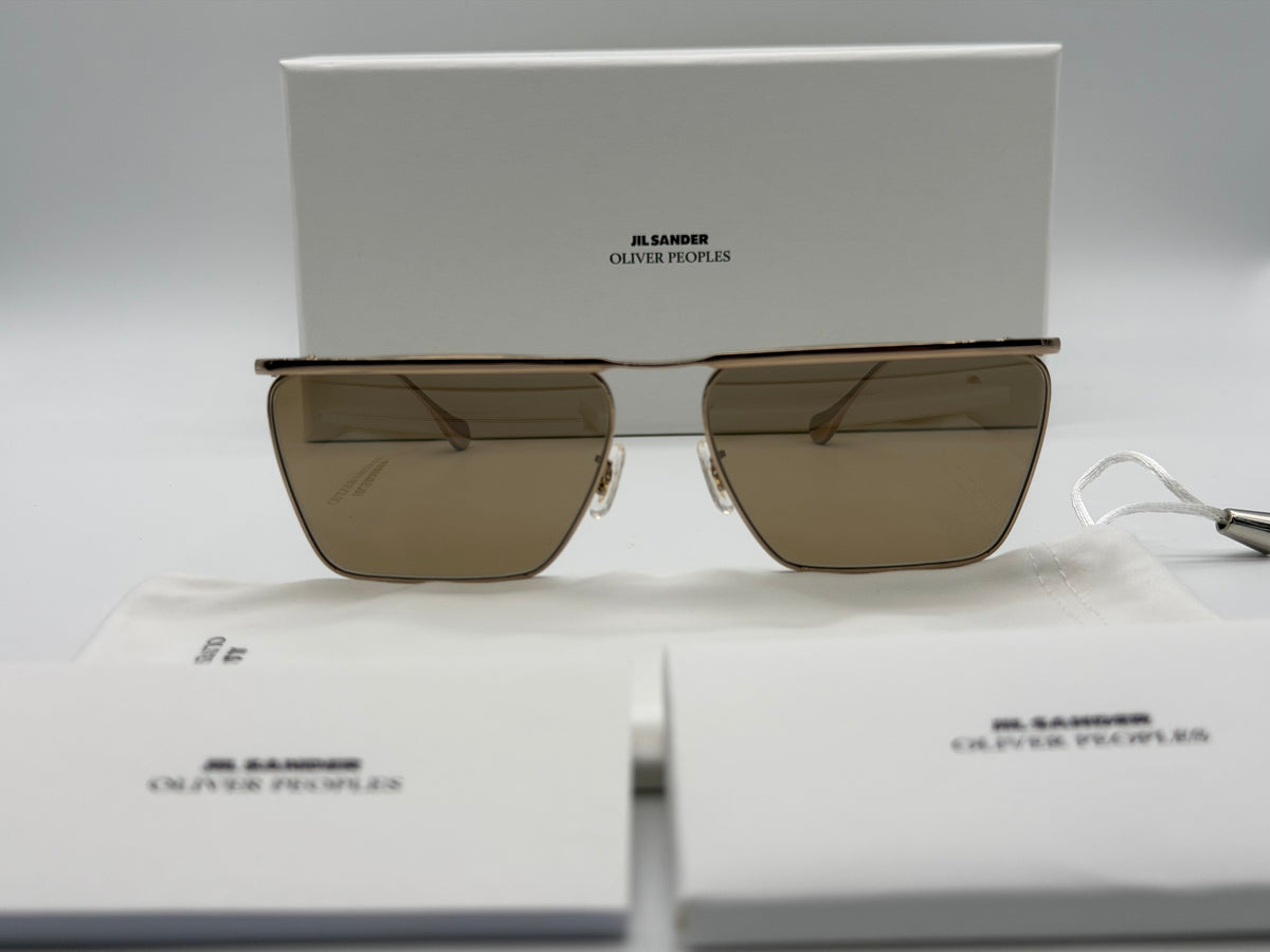 Oliver Peoples Jil Sander Edition 2 Gold Titanium / Soft Gold Crystal Lens OV 1370ST Japan NEW
