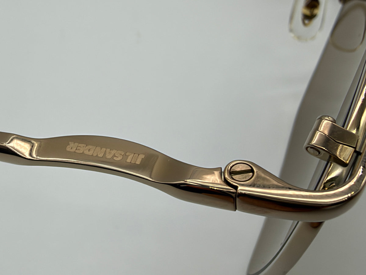 Oliver Peoples Jil Sander Edition 2 Gold Titanium / Soft Gold Crystal Lens OV 1370ST Japan NEW