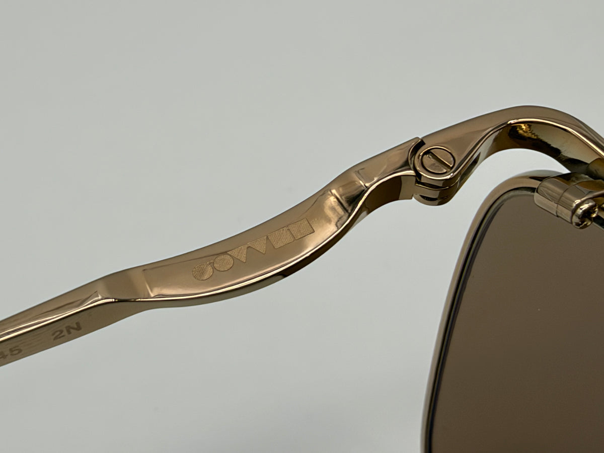 Oliver Peoples Jil Sander Edition 2 Gold Titanium / Soft Gold Crystal Lens OV 1370ST Japan NEW