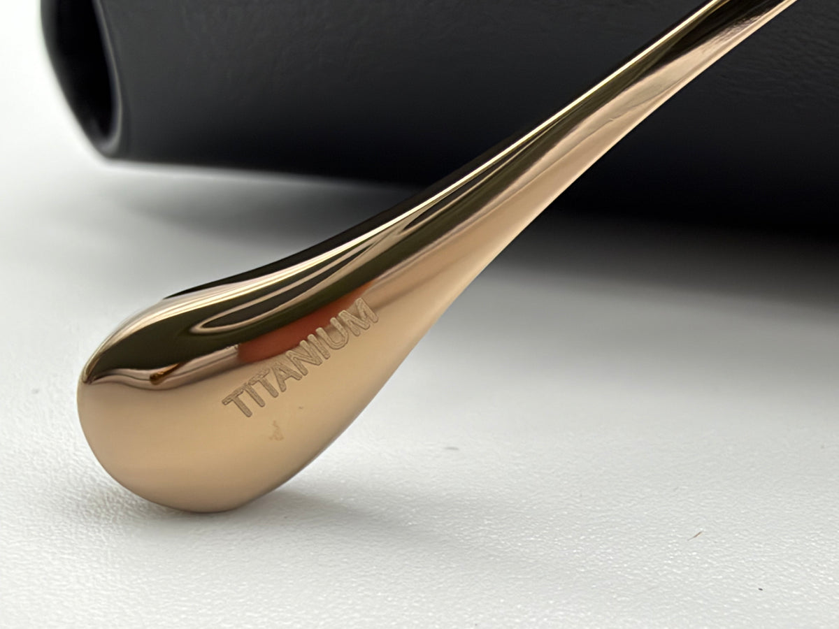 Oliver Peoples Jil Sander Edition 2 Gold Titanium / Soft Gold Crystal Lens OV 1370ST Japan NEW