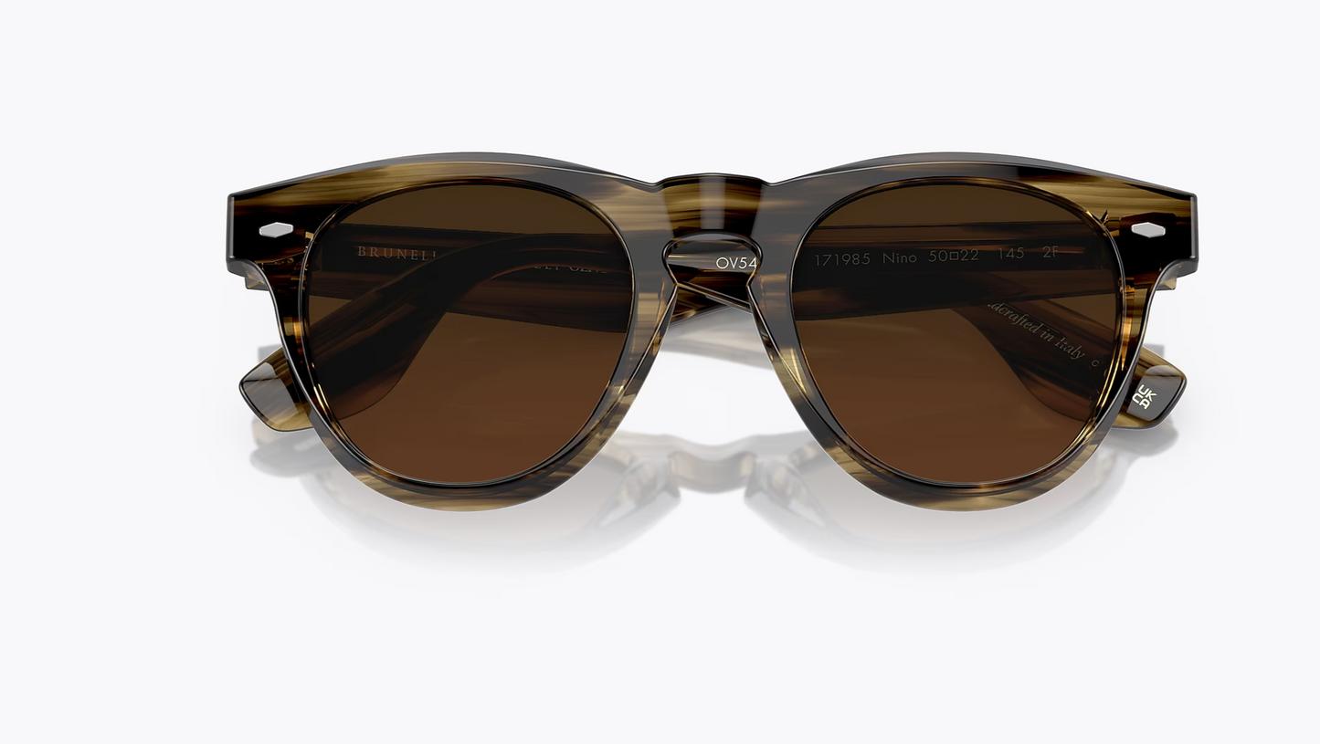 Oliver Peoples Nino 50mm OV 5473SU 171985 Olive Smoke/chrome Olive photochromic Sunglasses