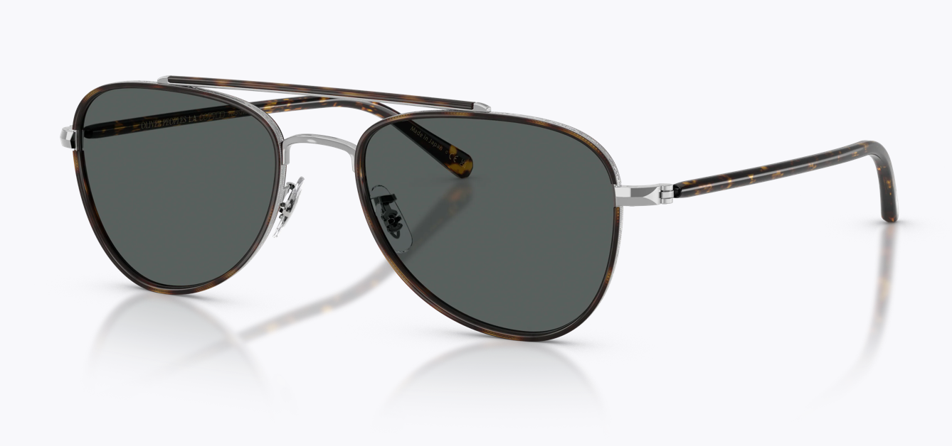 Oliver Peoples Sacoye 52mm OV 1372 ST Silver Titanium / Midnight Express Polarized Crystal Japan NEW