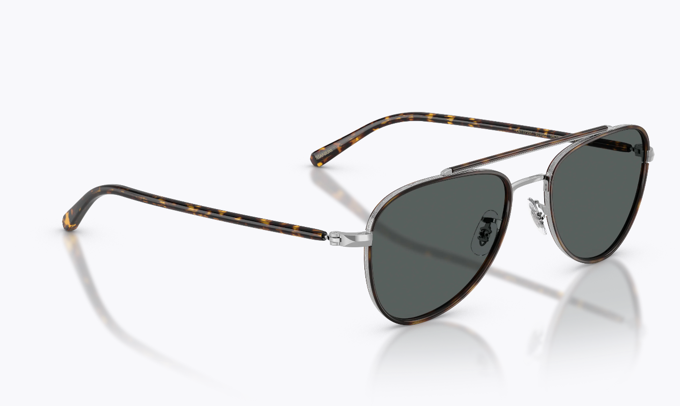 Oliver Peoples Sacoye 52mm OV 1372 ST Silver Titanium / Midnight Express Polarized Crystal Japan NEW