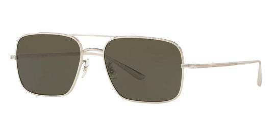 Oliver Peoples Victory LA 54mm OV 1246 ST Silver Midnight Express Polarized Silver Titanium Preowned