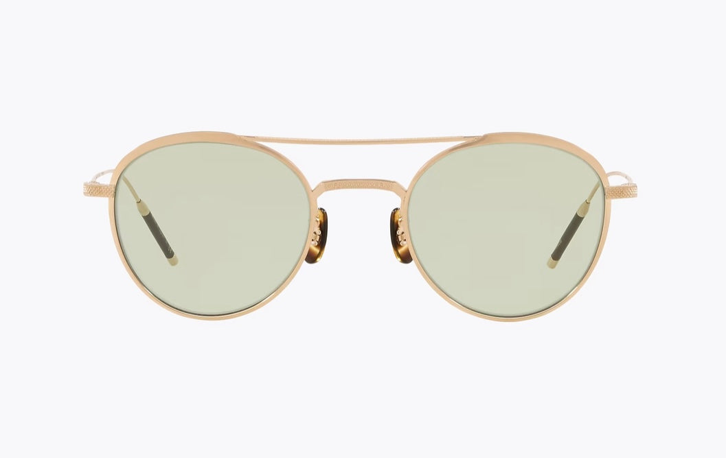 Oliver Peoples TK-2 47mm Brushed Gold Green Wash Demo OV1275T 5311 Japan NEW