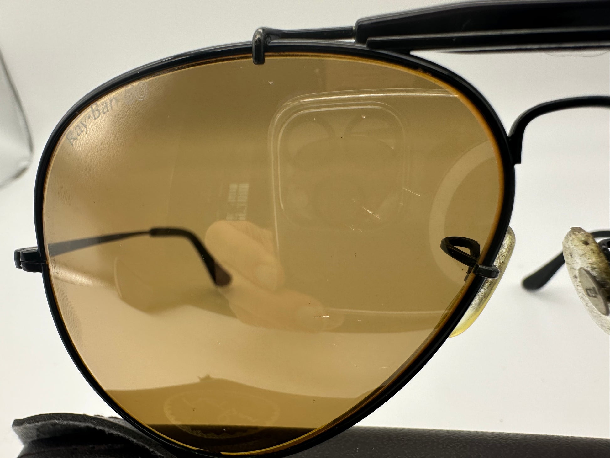 Vintage B L Ray Ban Bausch Lomb 62mm RB 50 The General Outdoorsman 50th Anniversary Block Logo