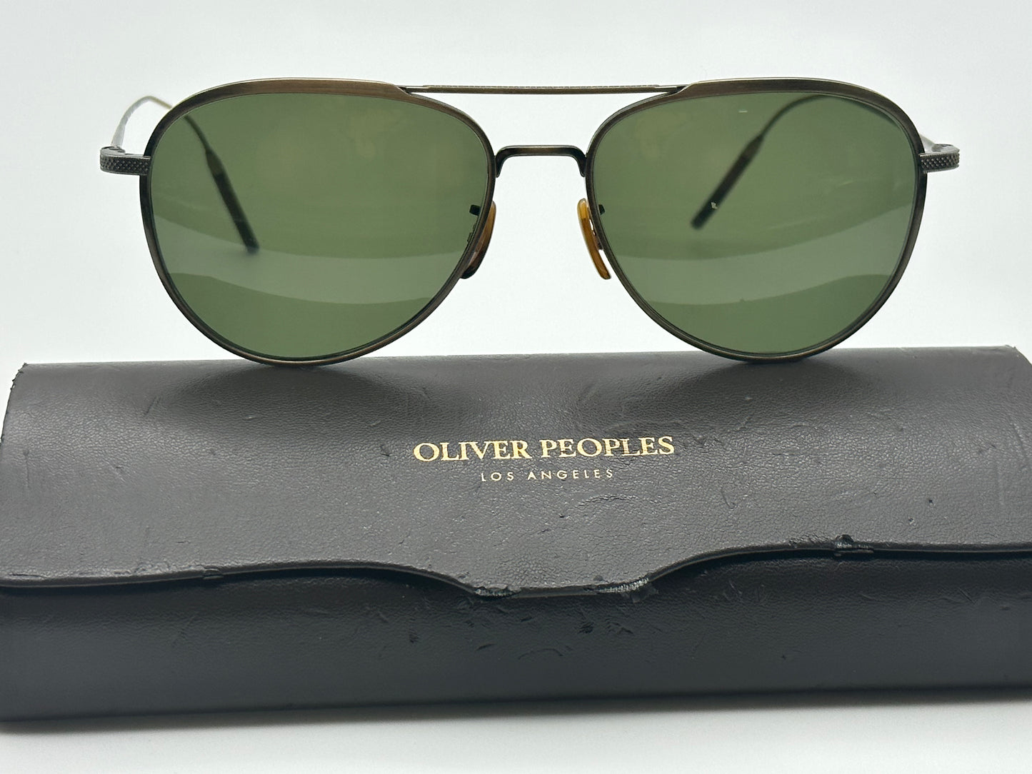 Oliver Peoples TK-3 OV 1276ST 53mm Antique Gold 528452 none Polar Sunglasses Preowned