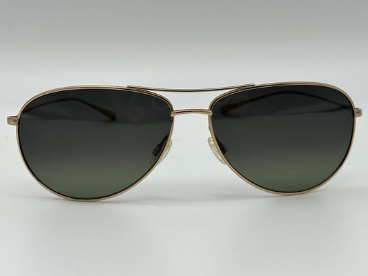 Oliver Peoples Tavener OV 1147ST Polarized 61mm 5035/T4 Gold Green Graident Titanium Japan Open Box