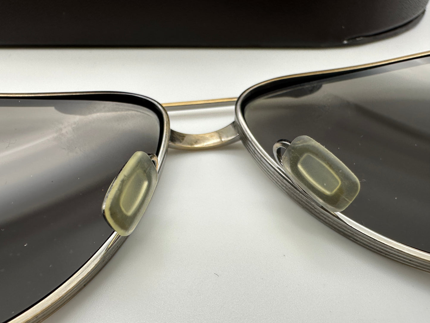Oliver Peoples Copter 62mm AG G15 Gunmetal Gray Preowned with NEW Poly Lens