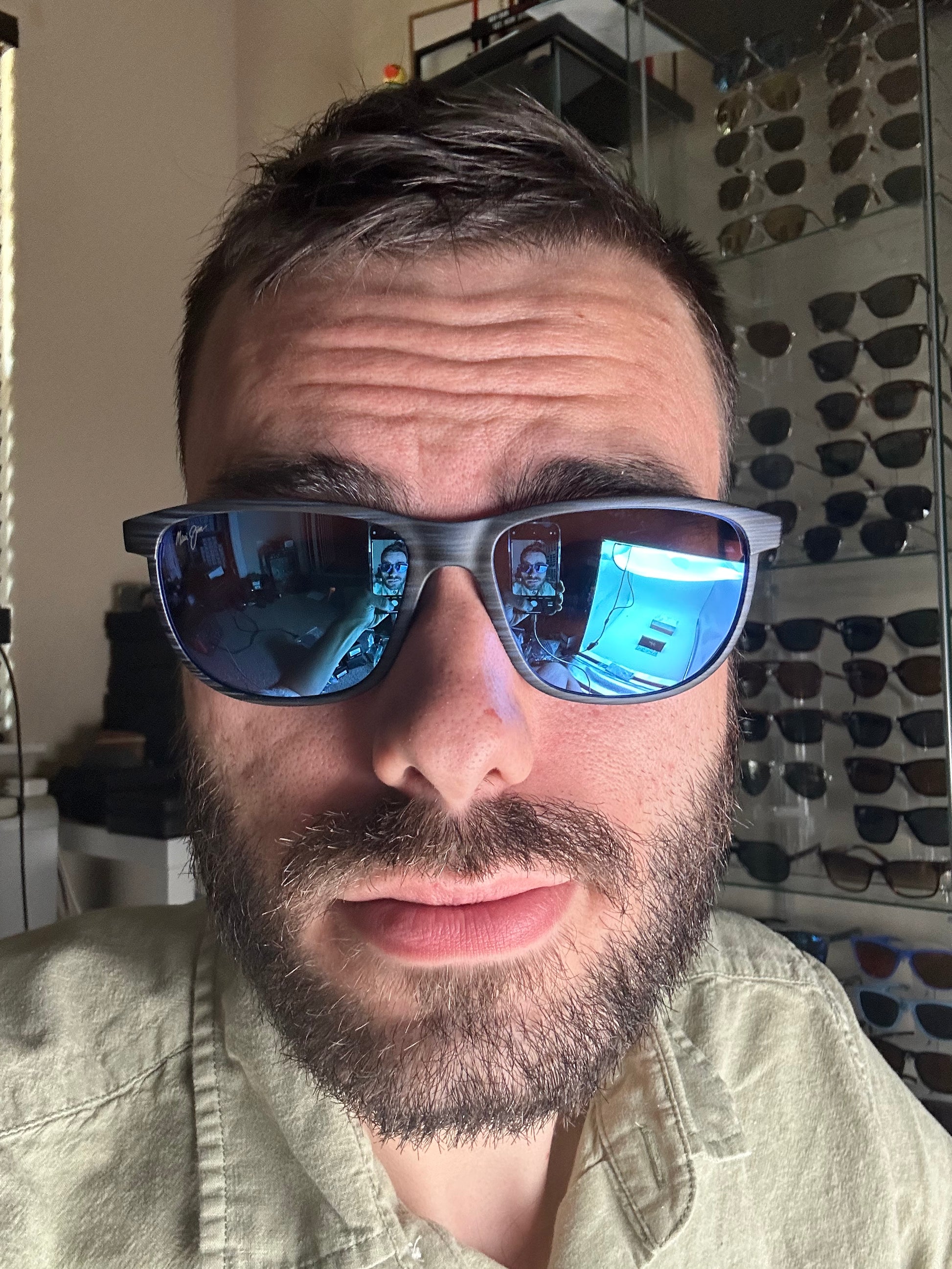 Maui Jim LeLe Kawa 58mm Dark Navy Stripe Blue Hawaii STG Italy NEW Maui Jim LeLe Kawa 58mm Dark Navy Stripe Blue Hawaii STG Italy NEW
