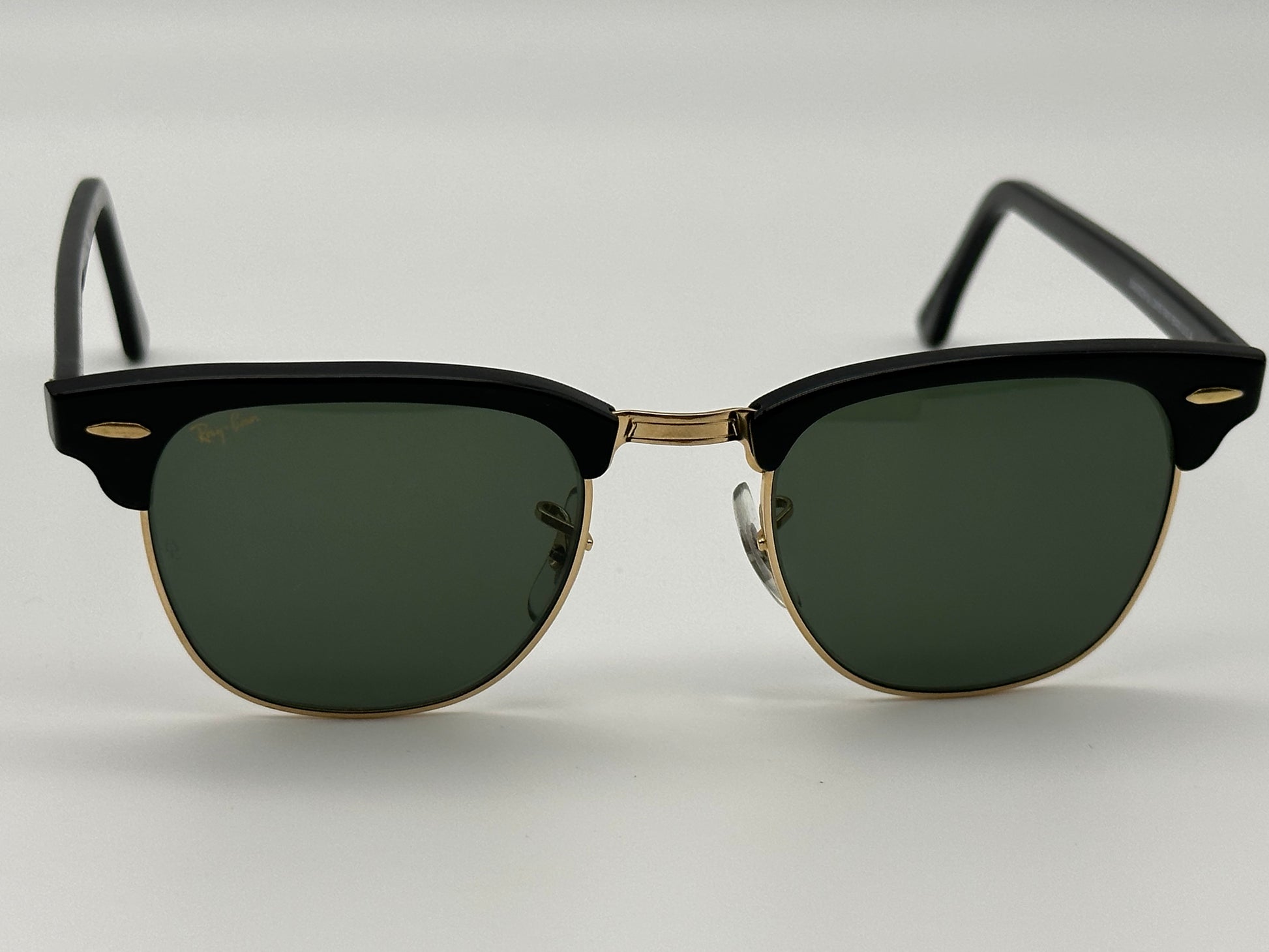 RAY BAN USA BAUSCH LOMB Clubmaster 51mm Black Gold G 15 W0366 new ol Shade Review Store