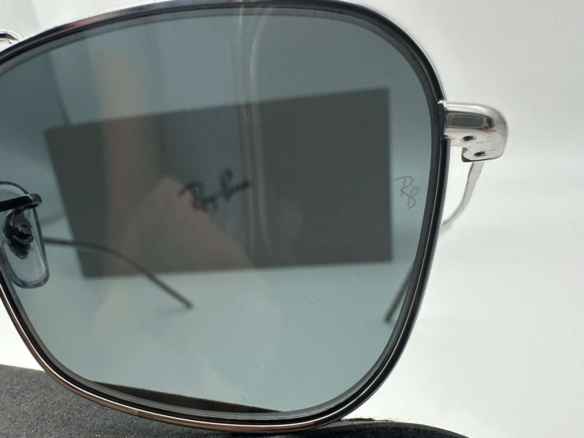 Caravan Reverse Ray-Ban Caravan Reverse 58mm RBR 0102S Gunmetal /Dark Gray made in Ita ...