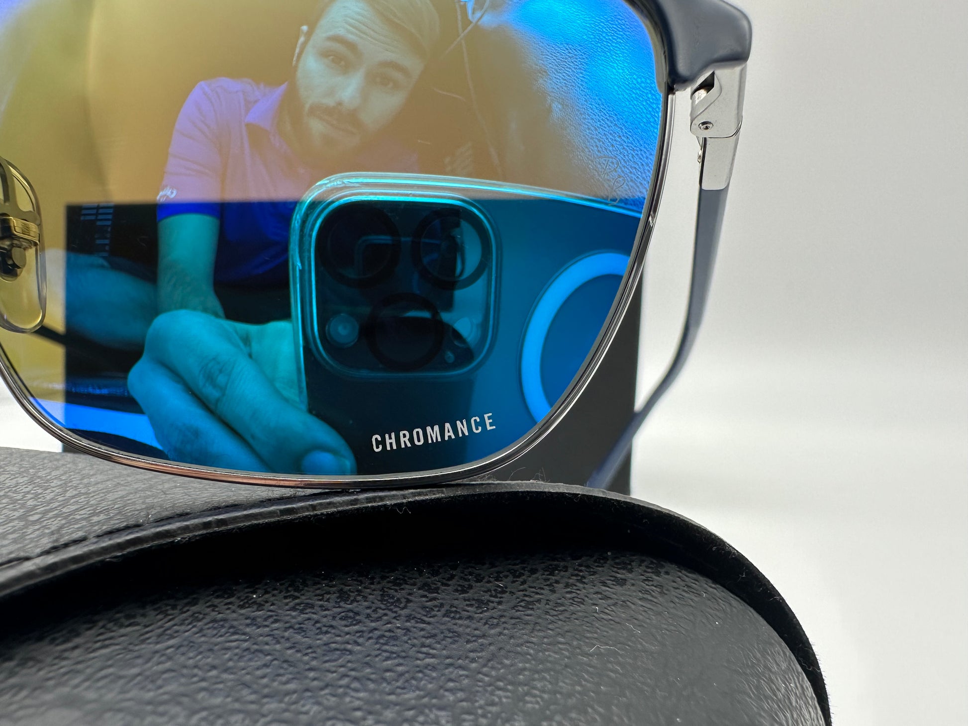 Raybn Rb3686 Ray-Ban RB 3686 Chromance 47mm 92044L BLUE ON GUNMETAL POLAR MIRROR BL ...