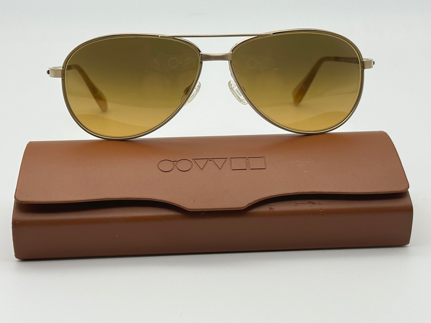 Oliver Peoples Copter OV 1120 ST 510394 Brushed Gold Goldtone Gradient 62mm Titanium Open Box