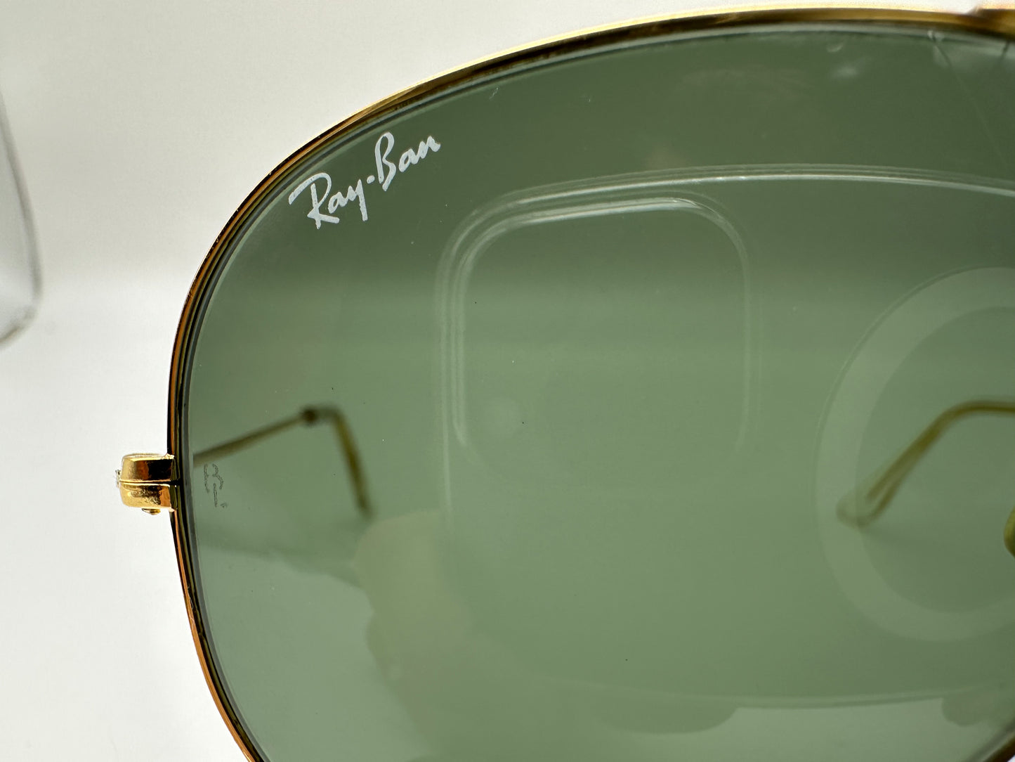 Ray Ban B&L Vintage Aviator 58mm Gold Glass G-15 Great Condition Preowned