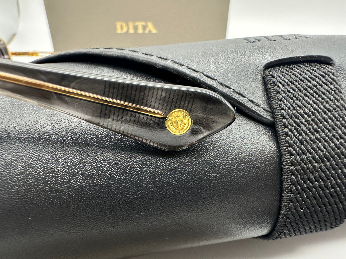 Dita Mach-Seven 56mm Dark Grey Swirl Yellow Gold Dark Grey to Clear Preowned