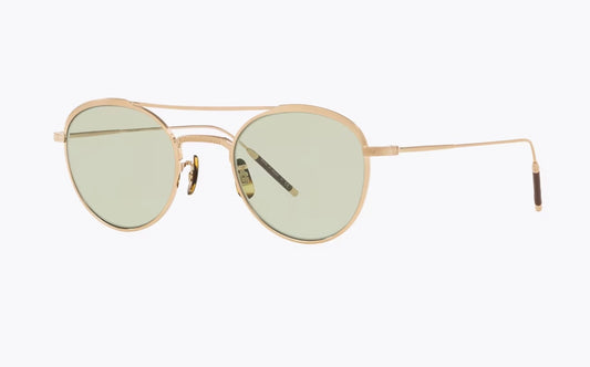 Oliver Peoples TK-2 47mm Brushed Gold Green Wash Demo OV1275T 5311 Japan NEW