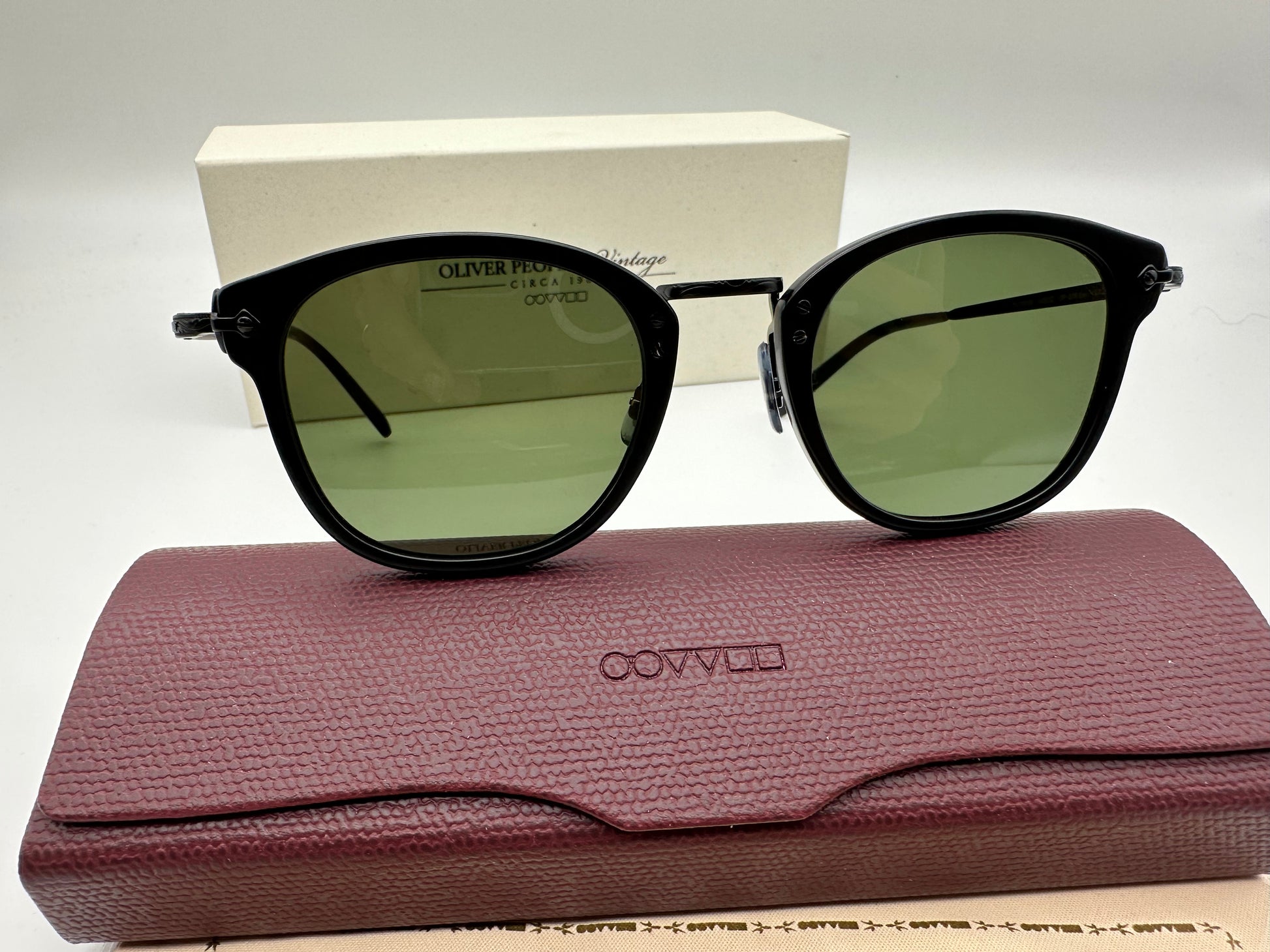 Oliver Peoples OP 506 49mm OV 5350S Semi-Matte Black Green – Shade Oliver Peoples OP 506 49mm OV 5350S Semi-Matte Black Green – Shade