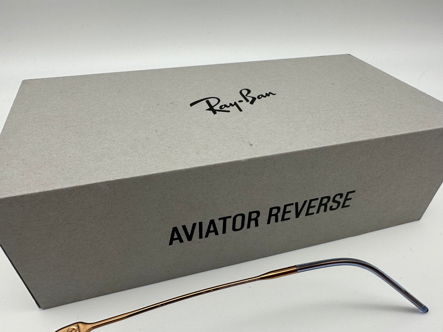 Ray-Ban Aviator Reverse Rose 59mm Gold / Dark Blue RBR 0101s 92023A Made in Italy