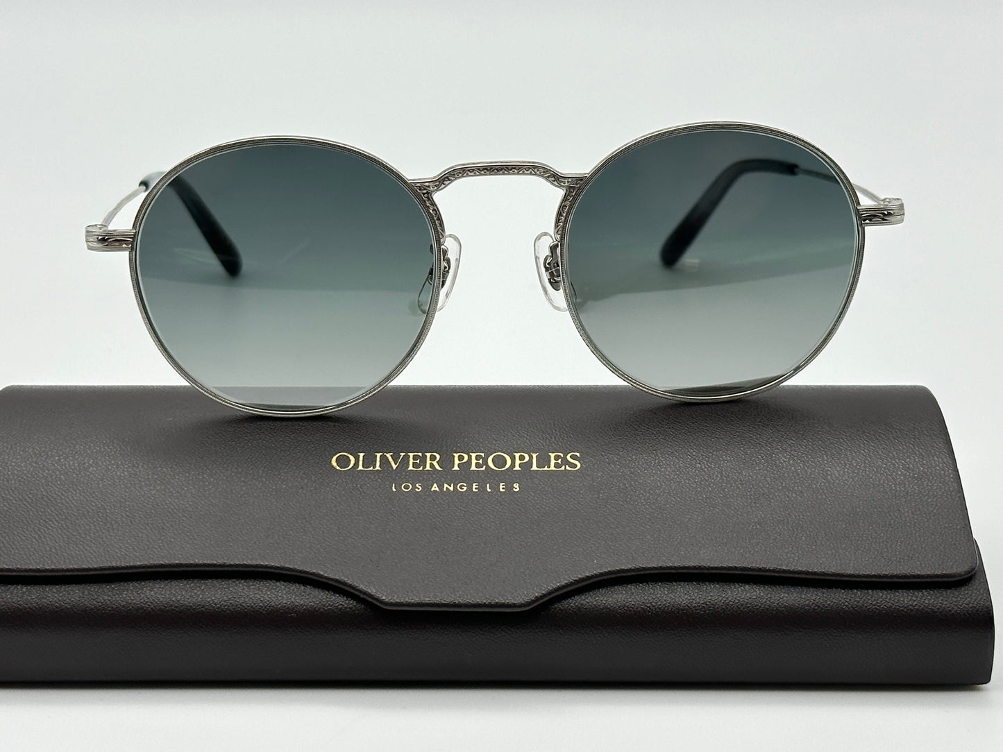 Oliver Peoples WESLIE 49mm Silver Titanium Steal Gradient OV 1282ST Made In Japan