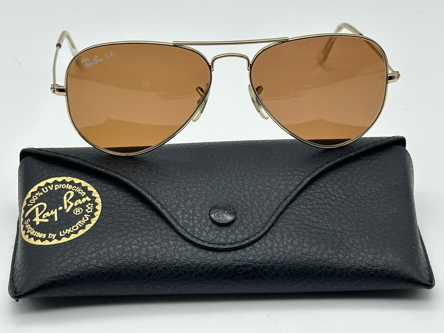 Ray Ban Aviator L.A. Light Adaptive 55mm RB 3025 001 41 Open Box Shade Review Store