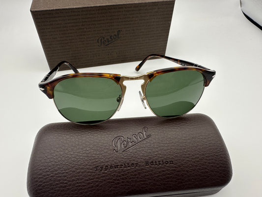 Persol PO 8649 54mm Tortoise Gold Green 24/31 Italy NEW