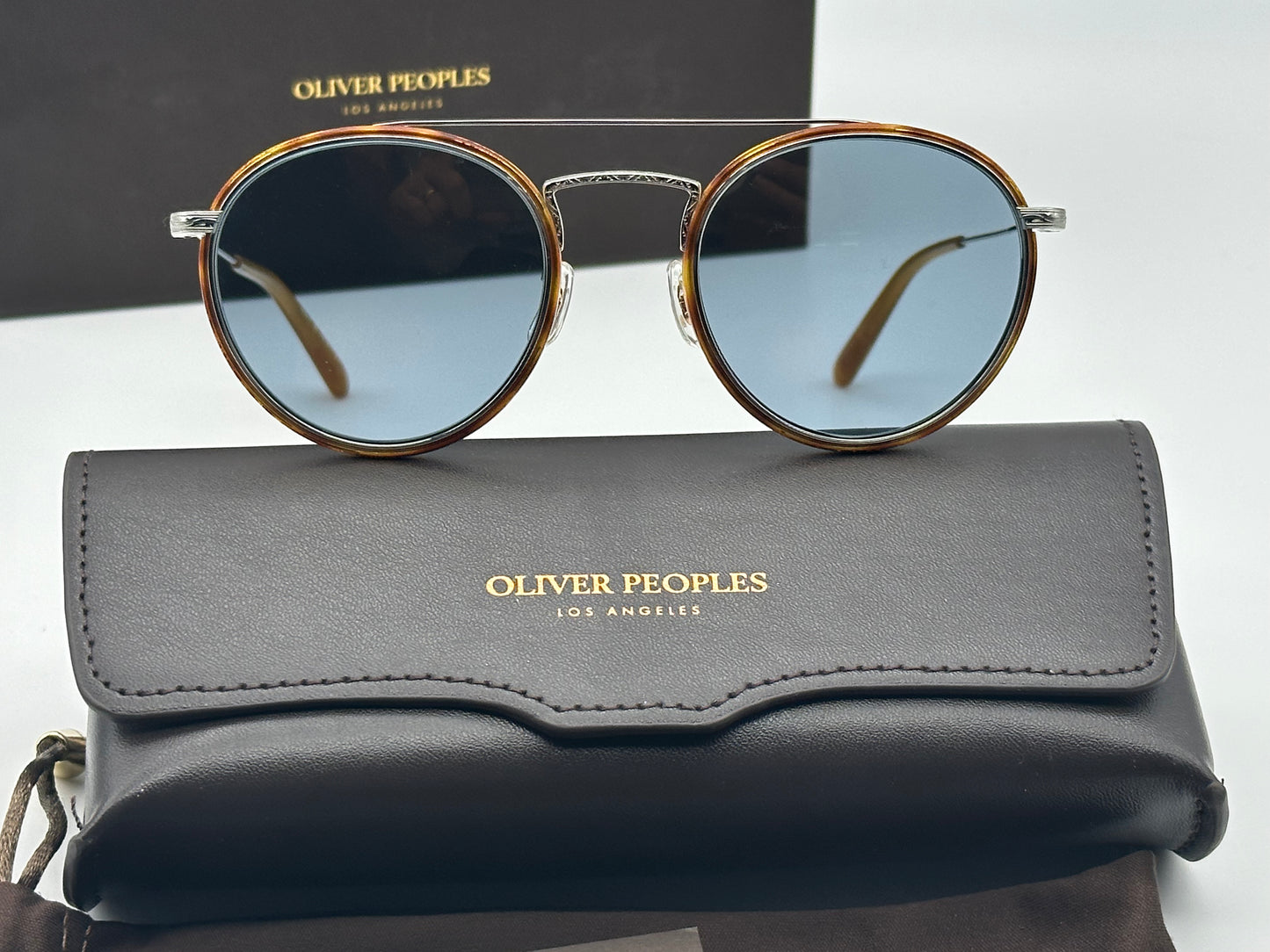 Oliver Peoples Ellice Silver/Blue Goldtone OV 1235 ST made in Japan NEW