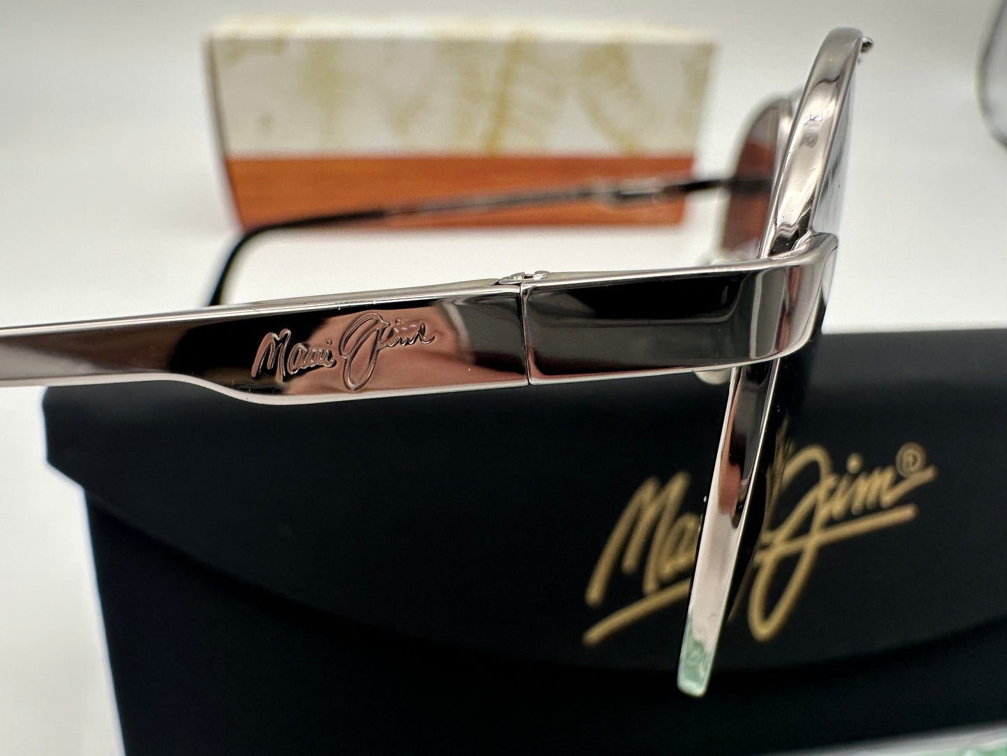 MAUI JIM WATERFRONT 55mm Gray Metal Dual Mirror Silver to Black Italy NEW