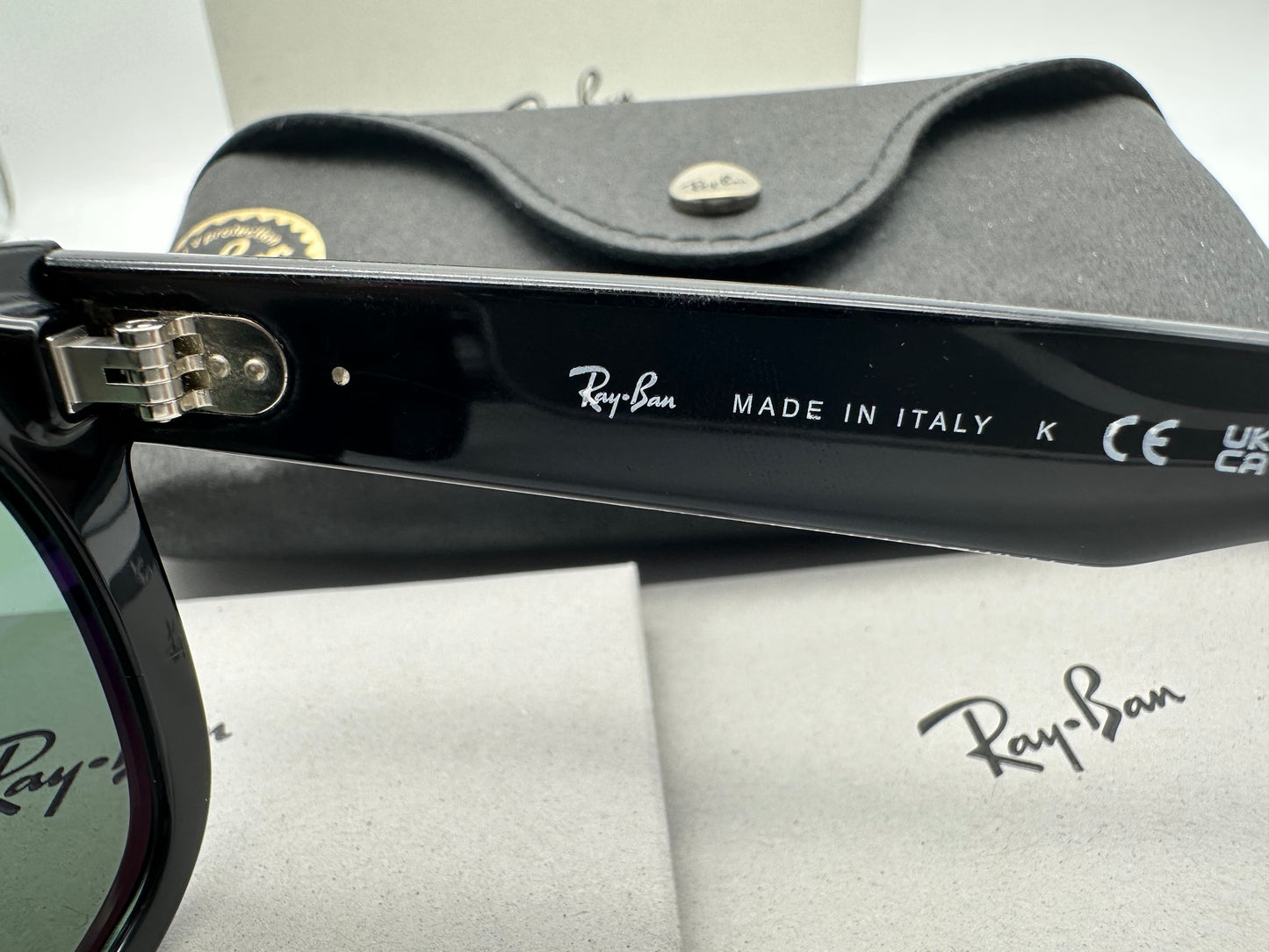 Ray-Ban Wayfarer Reverse 50mm Black / Dark Green RBR 0502s 6677VR Made in Italy