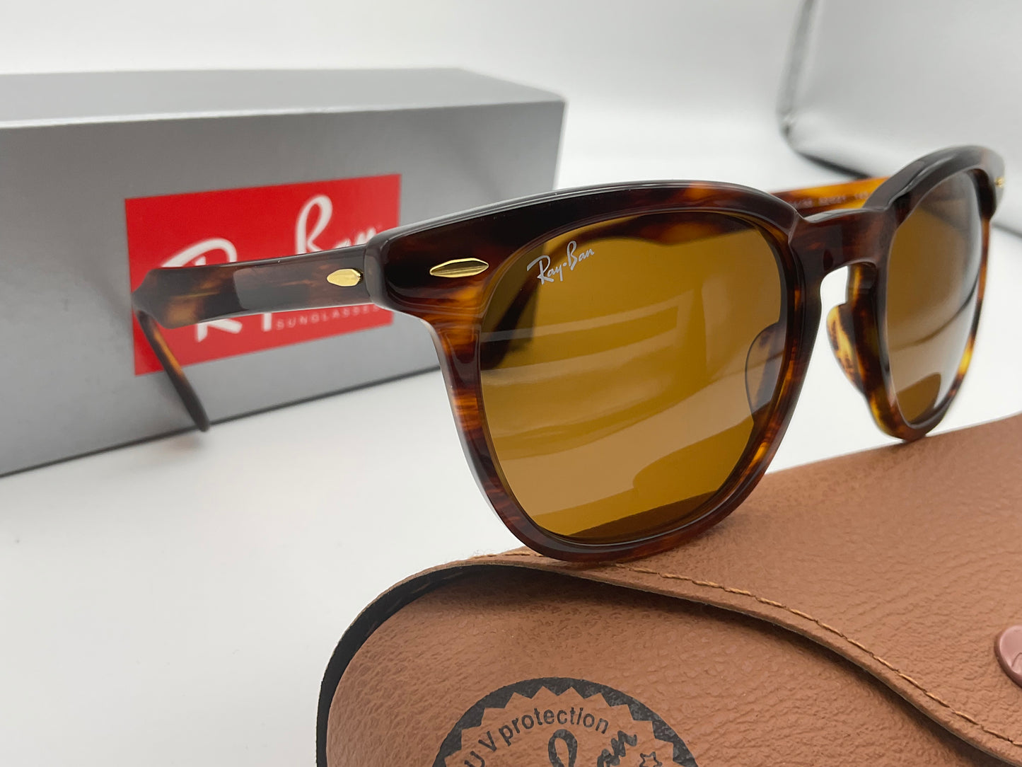 Ray Ban Hawkeye 50mm RB 2298 954/33 Stripped Havana Brown Lenses Italy NEW
