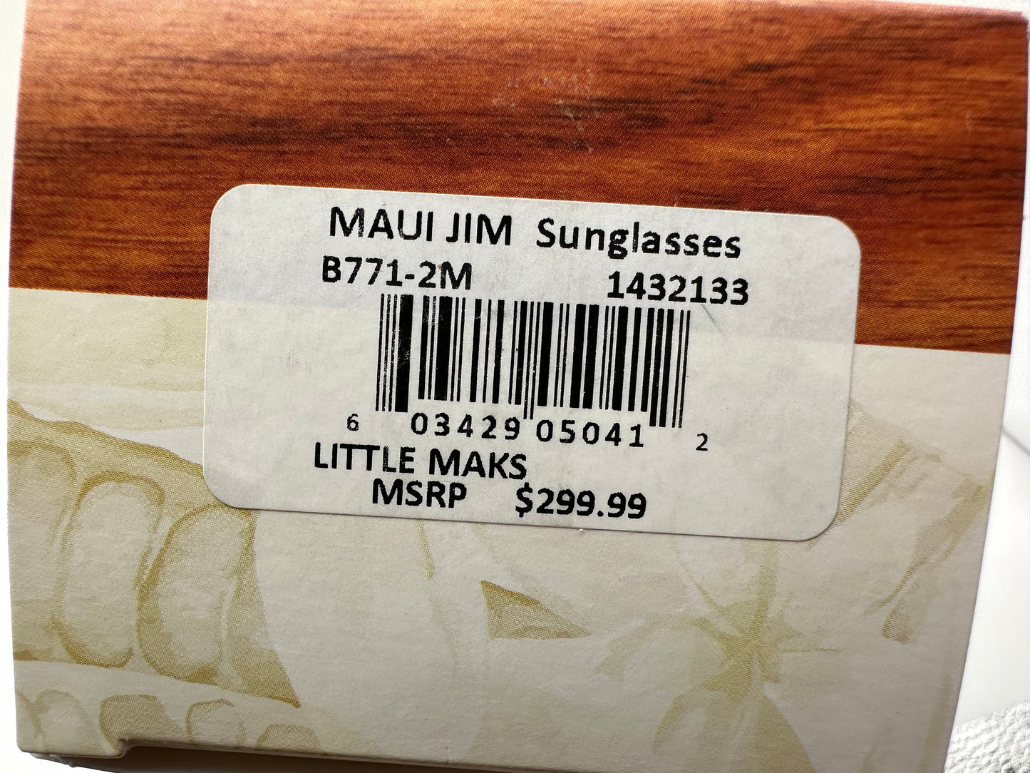 Maui Jim Little Masks 57mm Blue Hawaii Glass Lens Italy NEW
