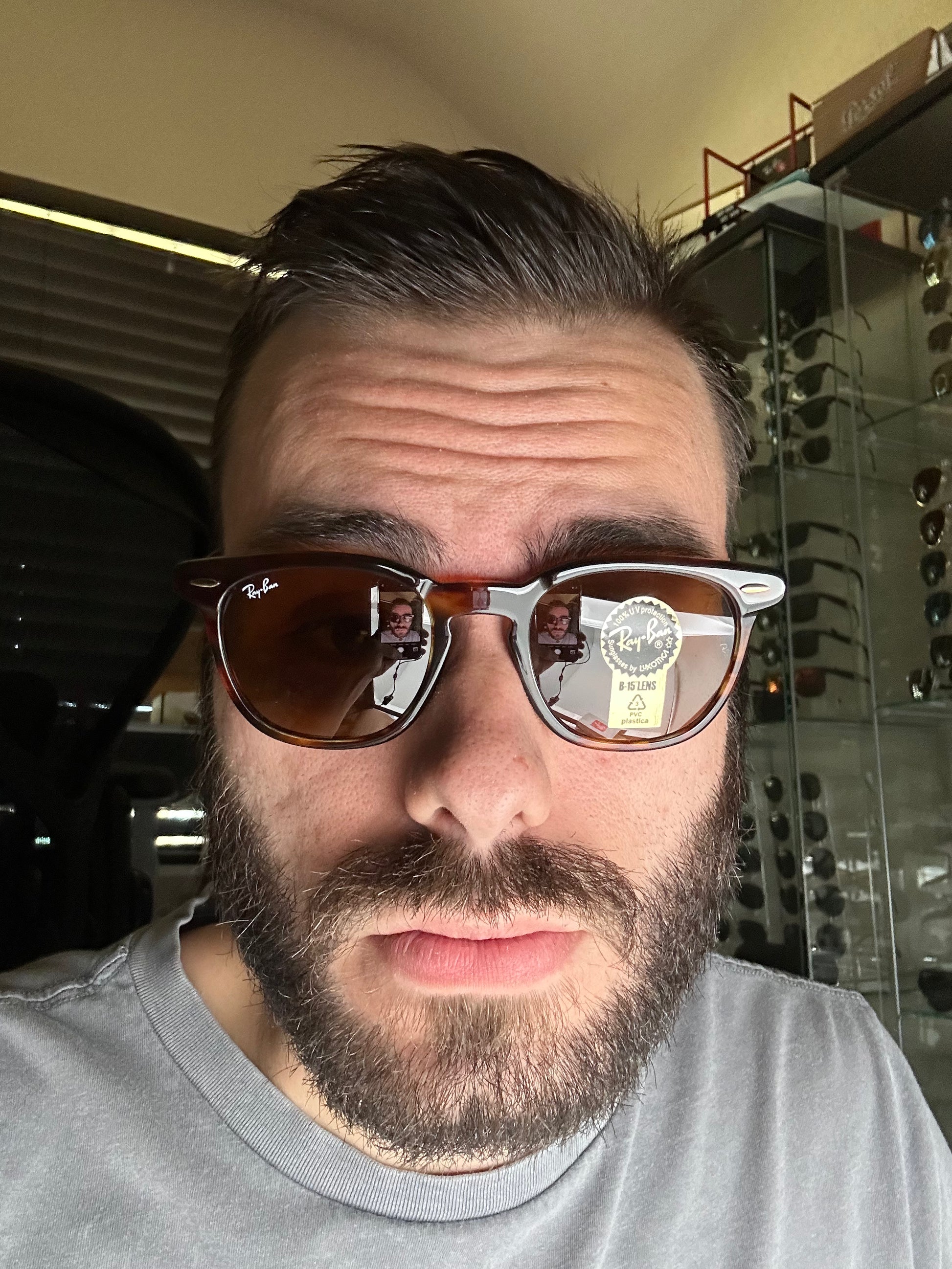 Ray Ban Hawkeye 50mm RB 2298 954/33 Stripped Havana Brown Lenses Italy ...