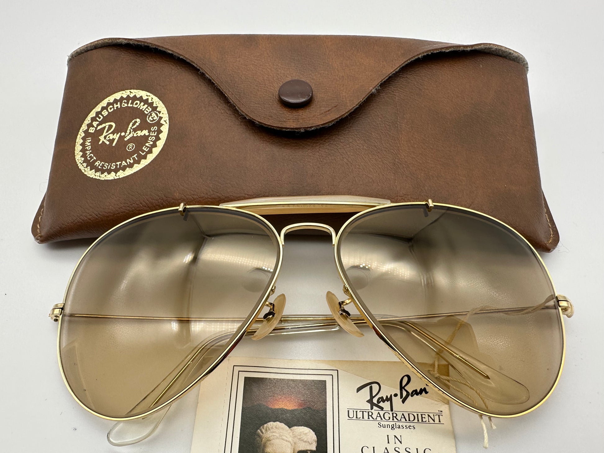 Ray Ban Outdoorsman II Ultragraident Beige Arista L9847 6A 41 59 Vinta –  Shade Review Store