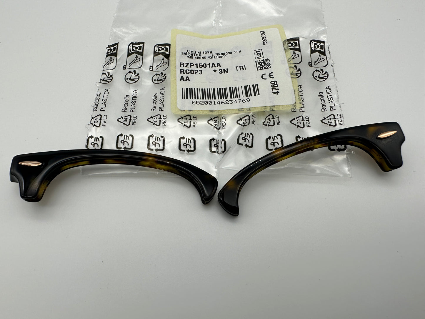 Genuine Ray Ban RB3016 Clubmaster Replacement Tortoise Front Browbars 51mm Authentic NEW