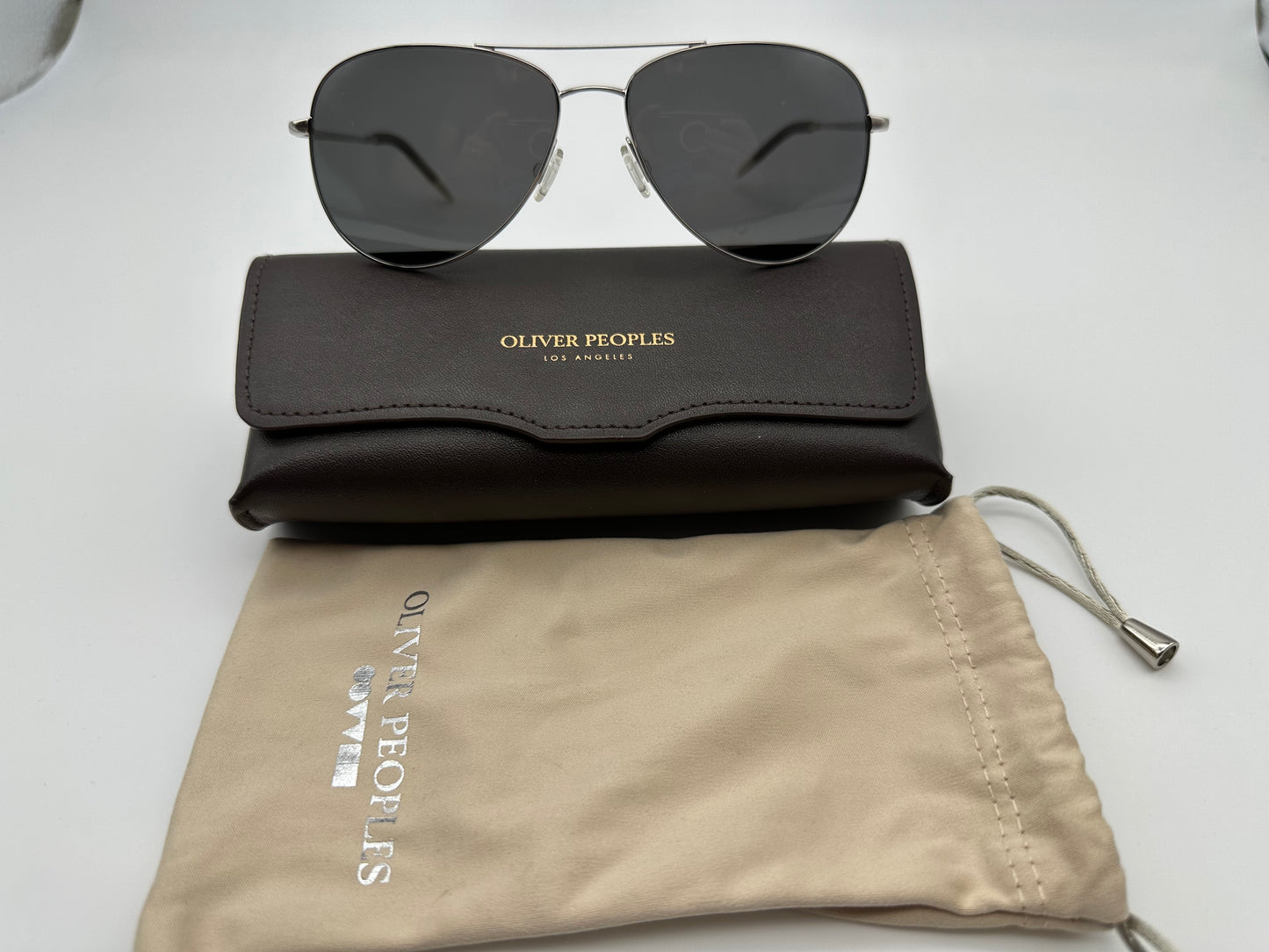 Oliver Peoples Kannon OV 1191S 59mm 5036KB Silver VFX Midnight Express Polarized Italy NEW Other