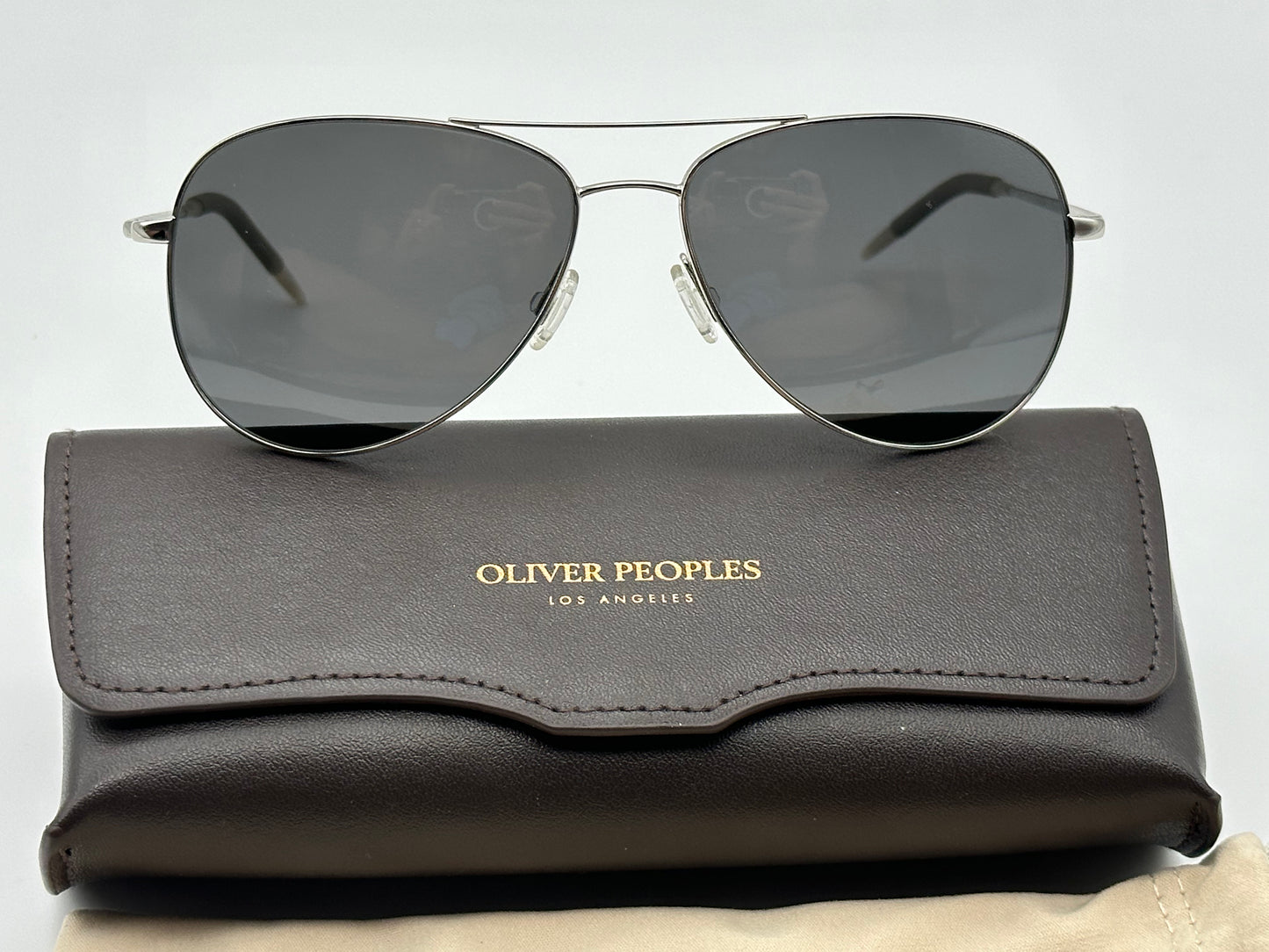 Oliver Peoples Kannon OV 1191S 59mm 5036KB Silver VFX Midnight Express Polarized Italy NEW Other