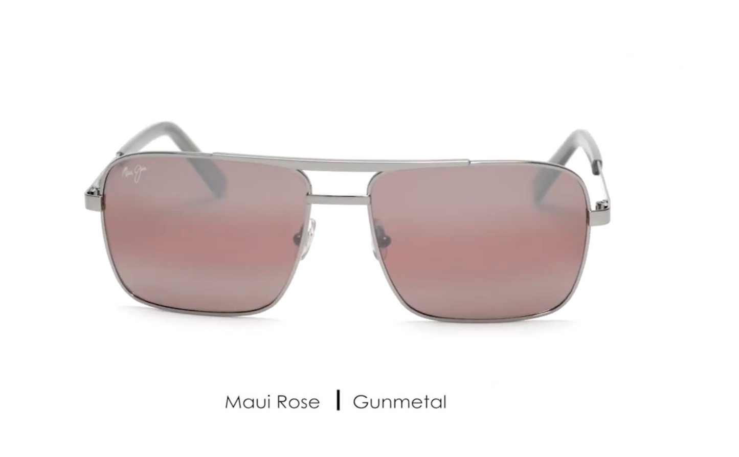 Maui Jim Compass Gunmetal Rose Polarized Glass Lenses 59mm