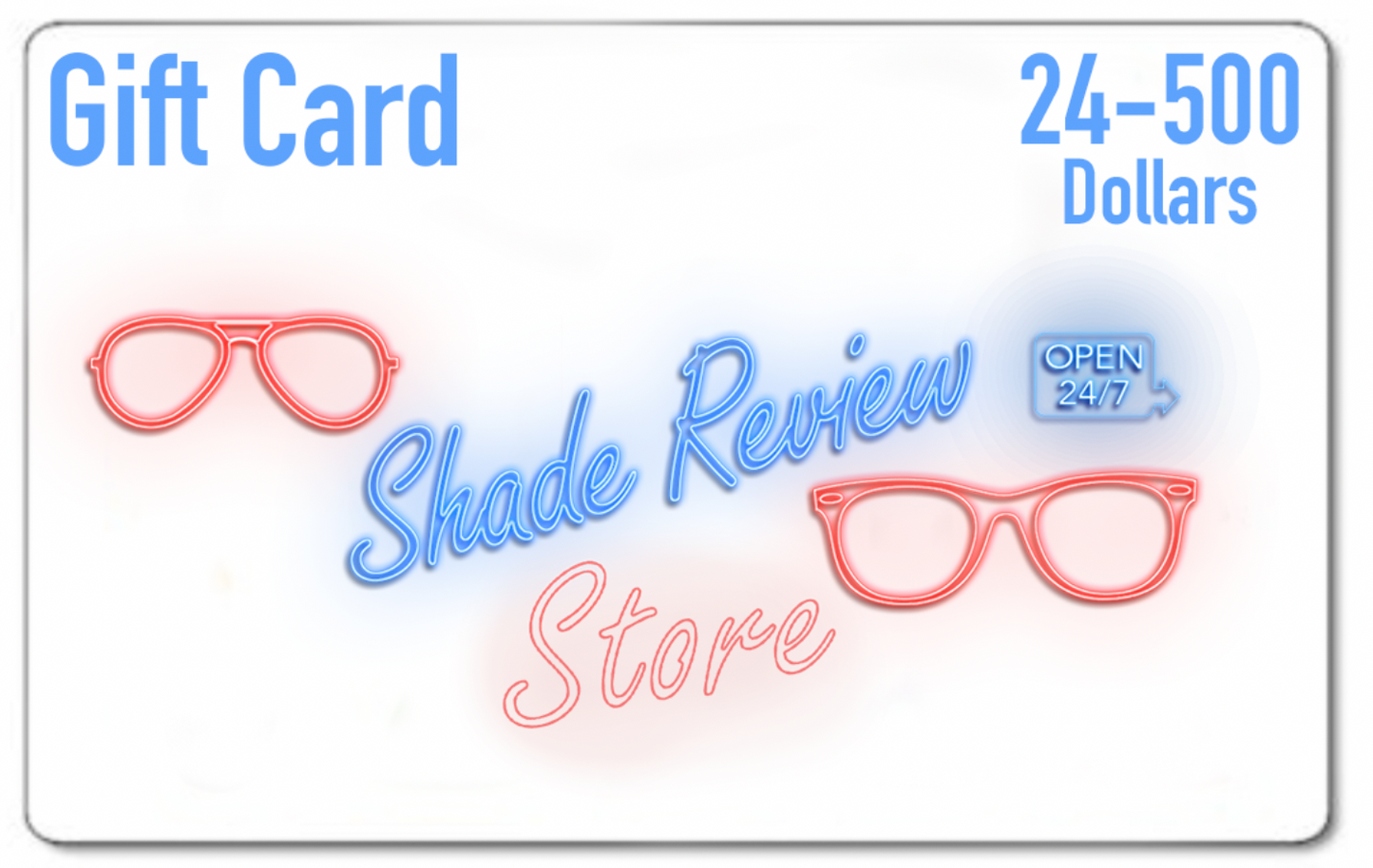 Shade Review Store Gift Card