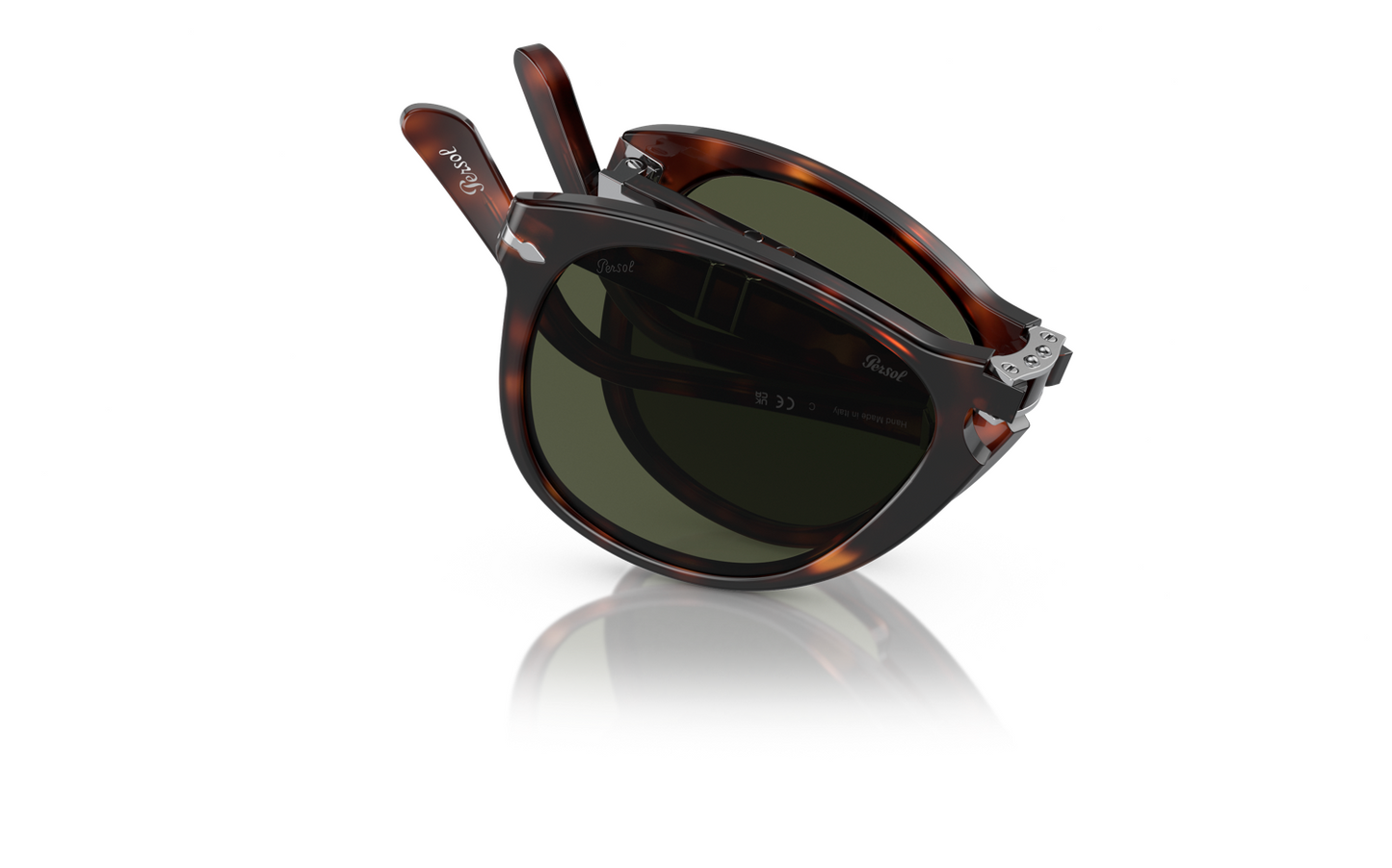 Persol 714 54mm 24/31 Havana Green Folding Sunglasses