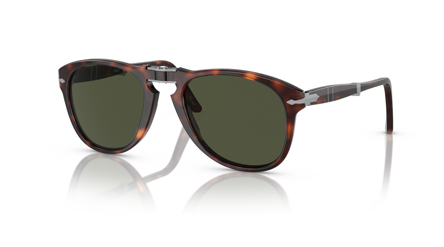 Persol 714 54mm 24/31 Havana Green Folding Sunglasses
